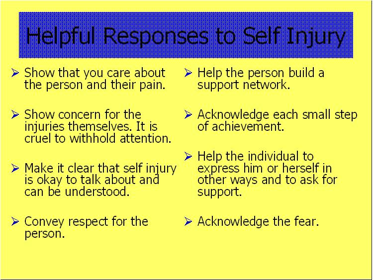 Self Injury cutters CEUs